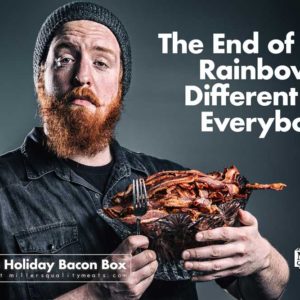 man with bacon